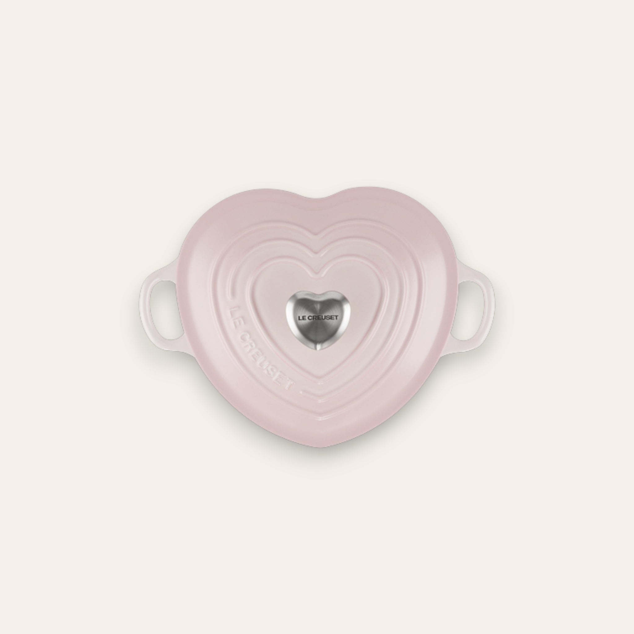 COCOTTE COEUR 20CM FONTE ÉMAILLÉE - Shell Pink