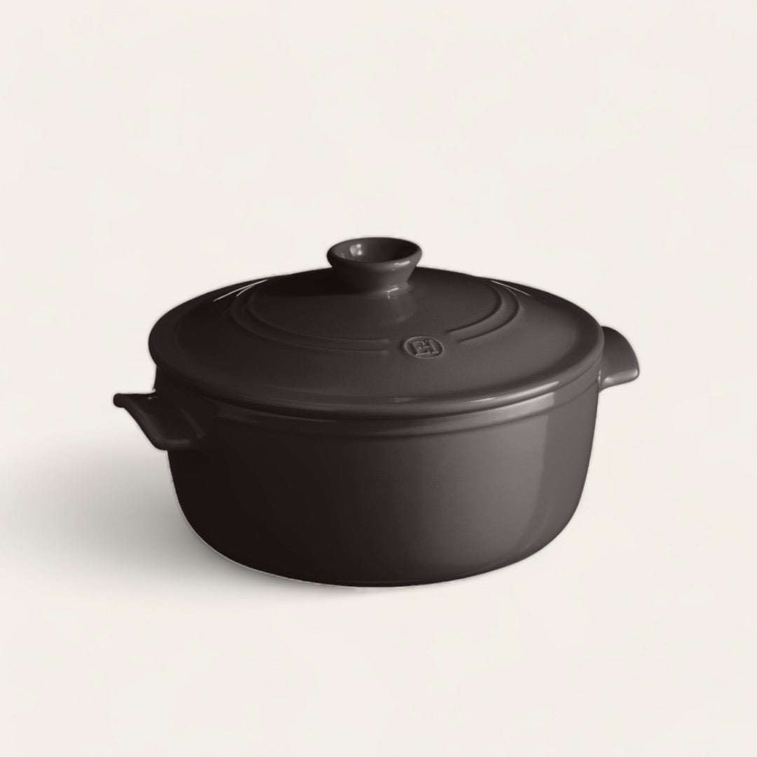 GRANDE COCOTTE RONDE CÉRAMIQUE - Coloris Fusain