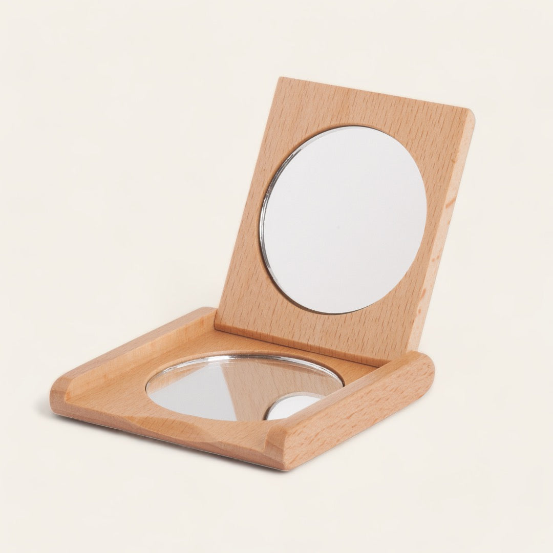 MIROIR DE POCHE - Bois
