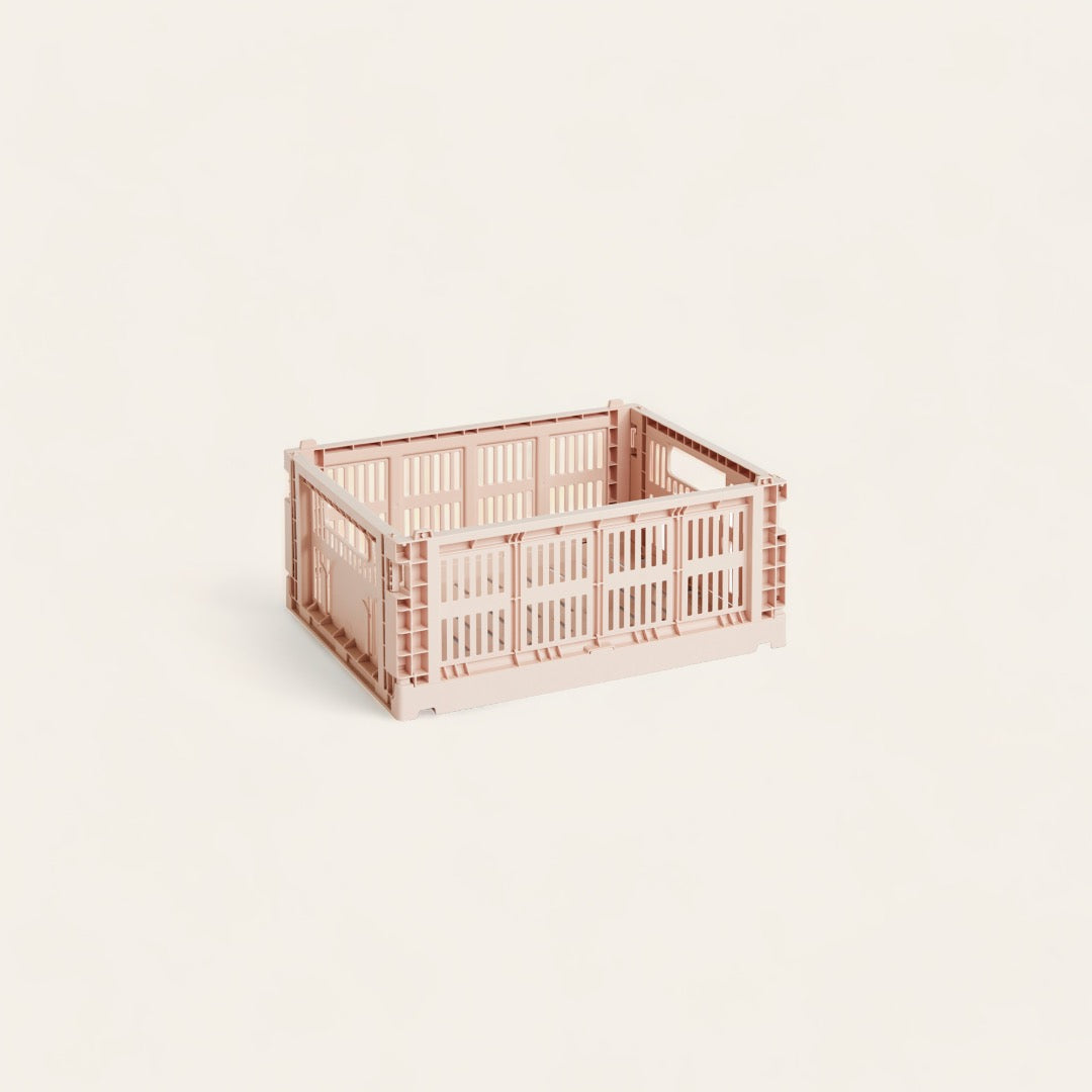 MOYENNE CAGETTE DE RANGEMENT - Rose poudre