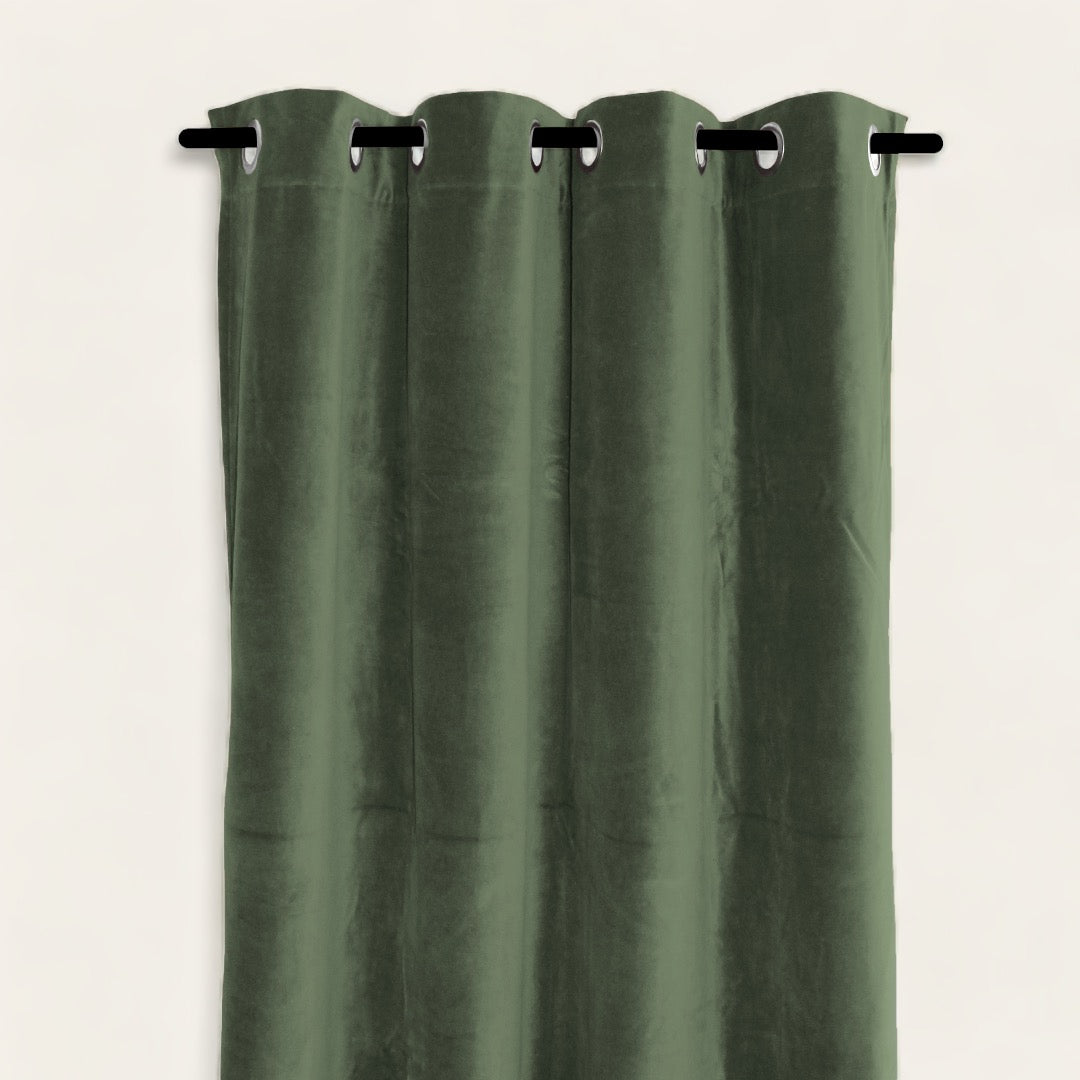 RIDEAU VELOURS DE COTON - Kaki