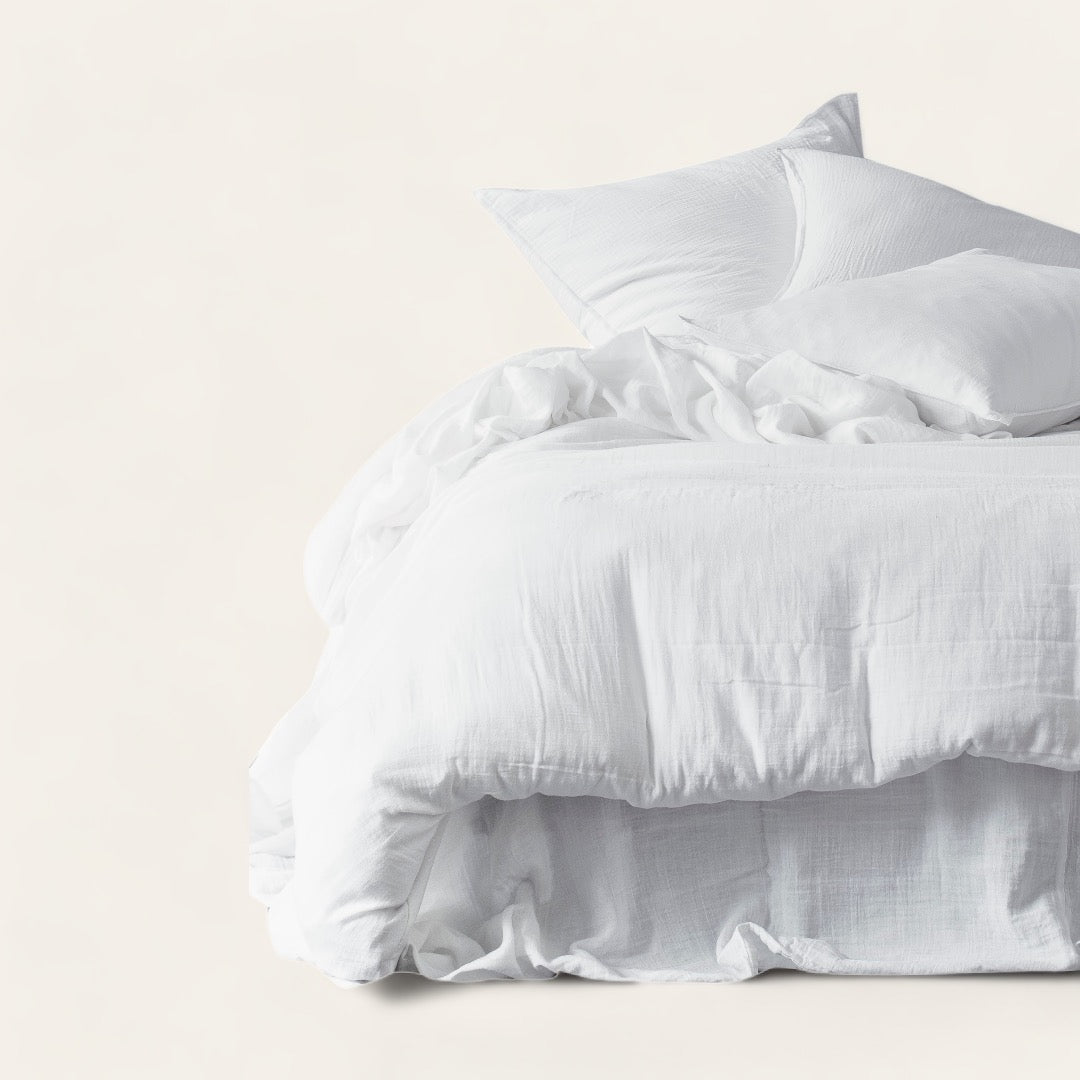 DRAP HOUSSE GAZE DE COTON - Blanc