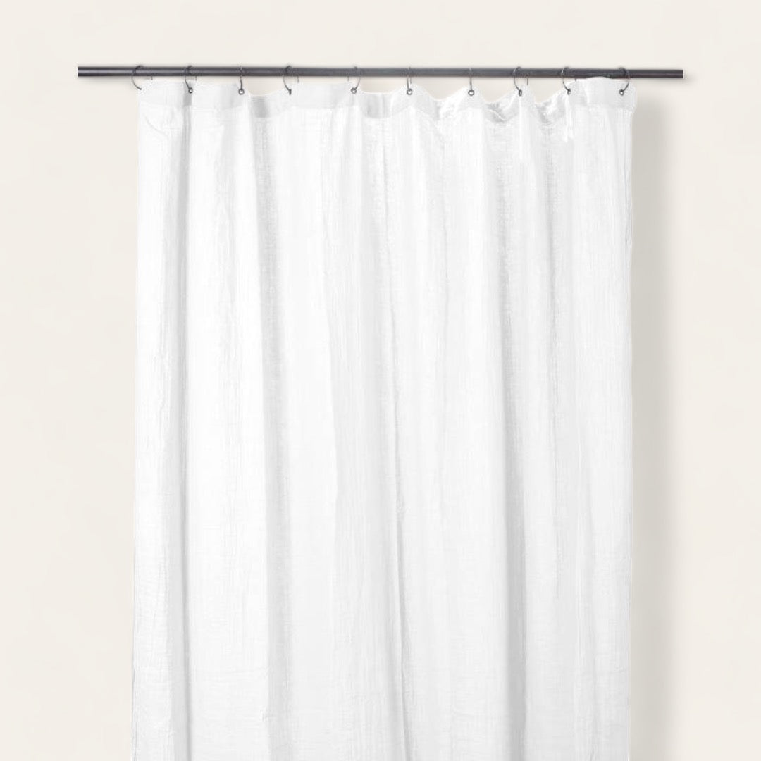 RIDEAU GAZE DE COTON - Blanc