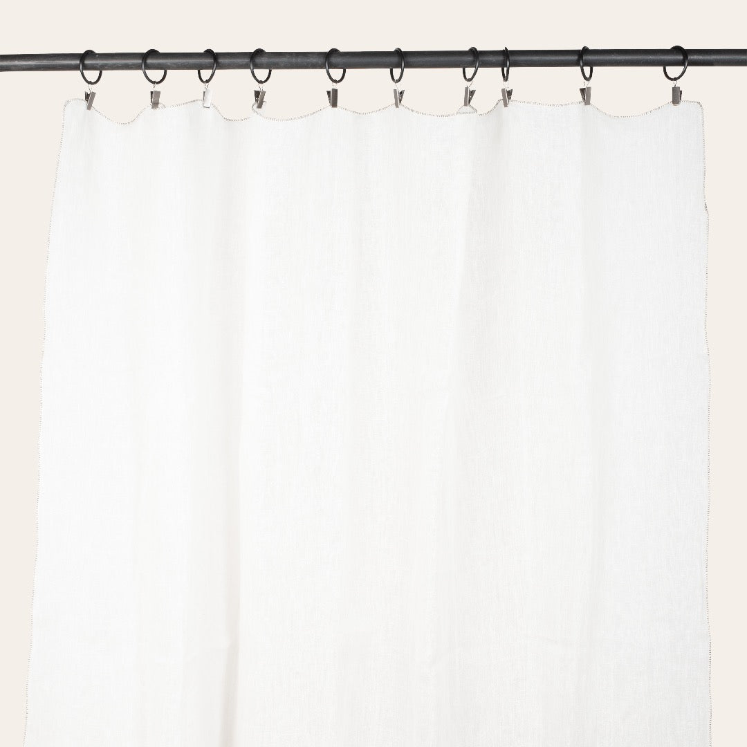 RIDEAU VOILE LIN FLORENCE - 300CM Blanc