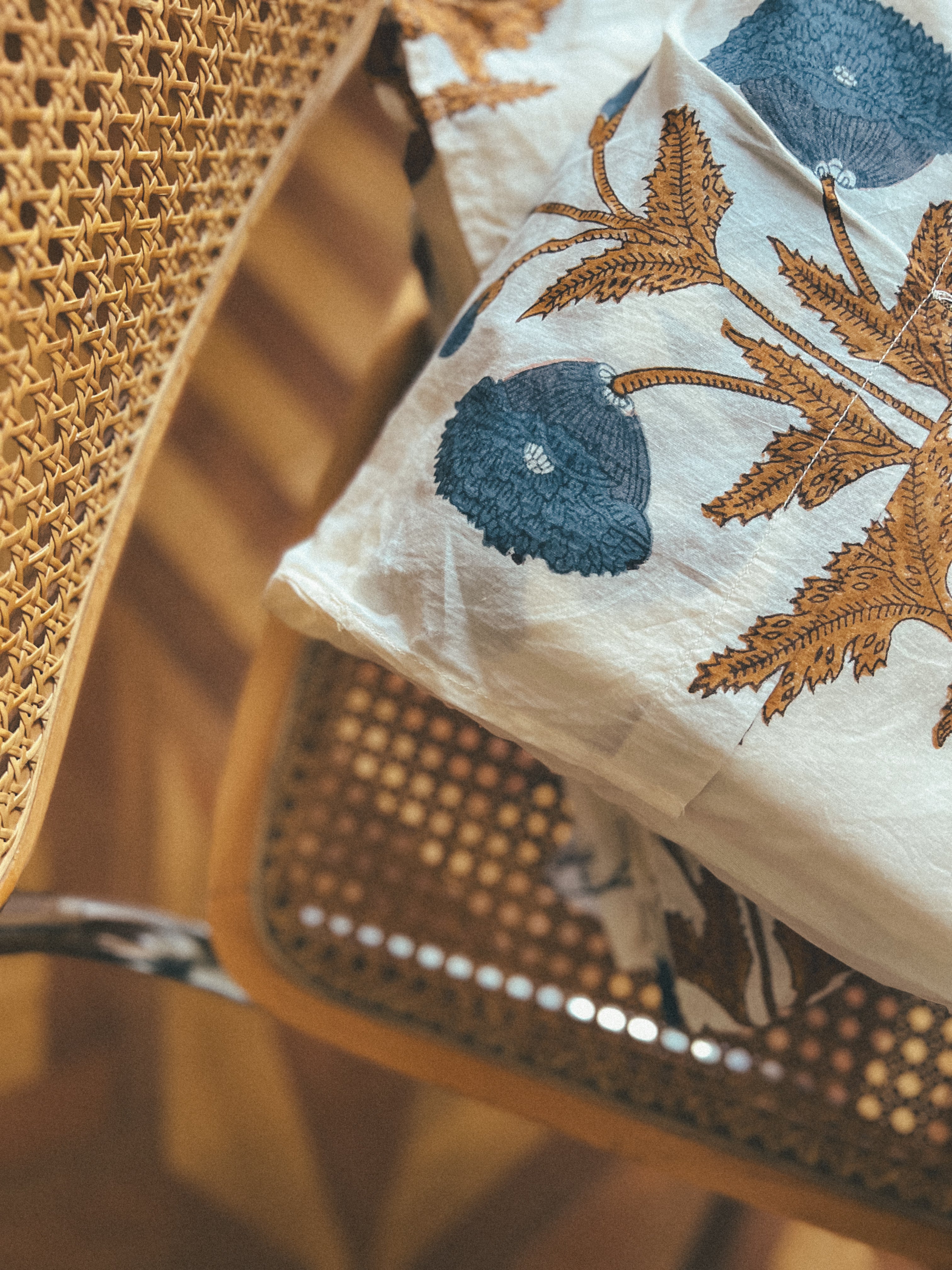 HOUSSE DE COUETTE EN COTON IMPRIMÉ - Poppy blue