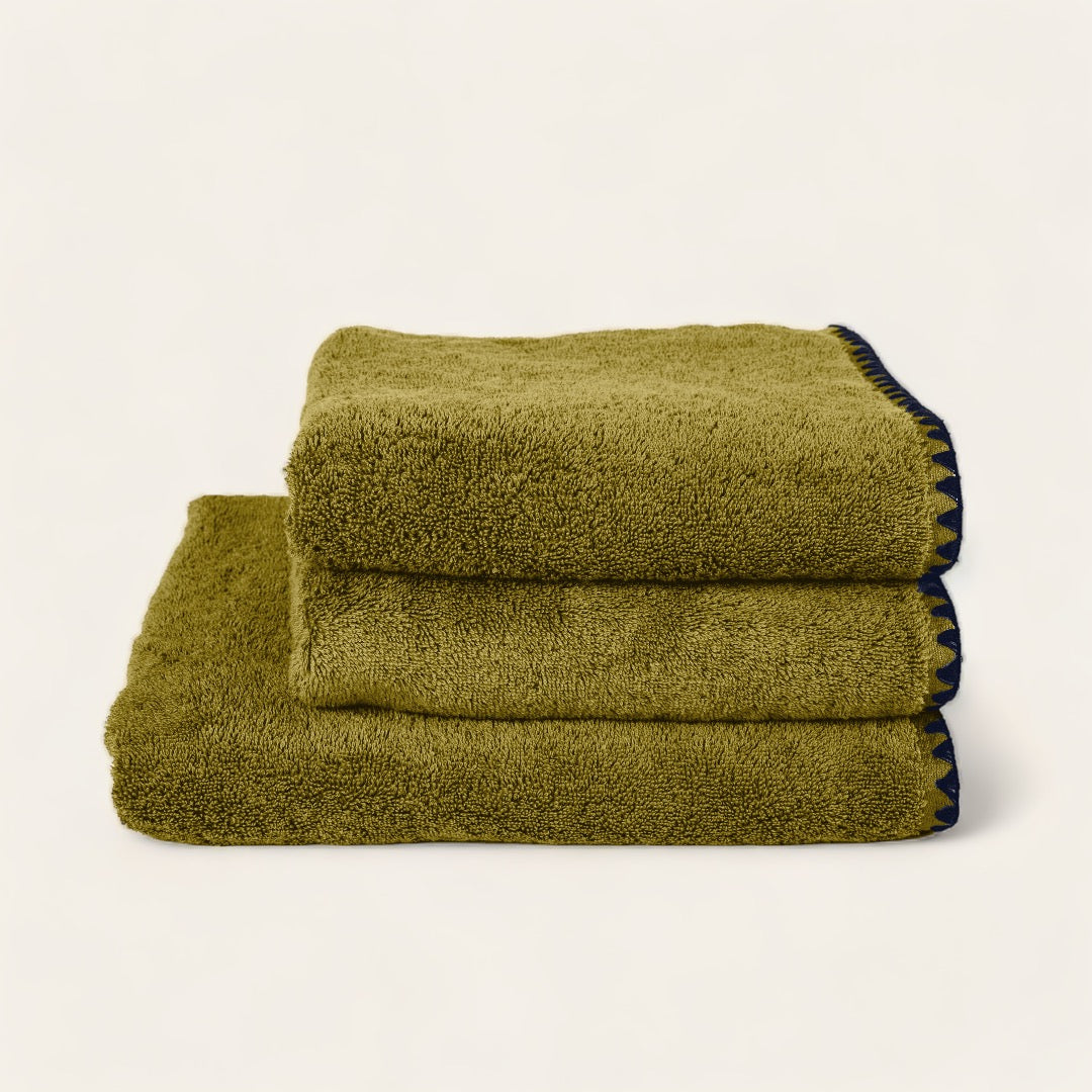 SERVIETTE DE BAIN ÉPONGE - Olive