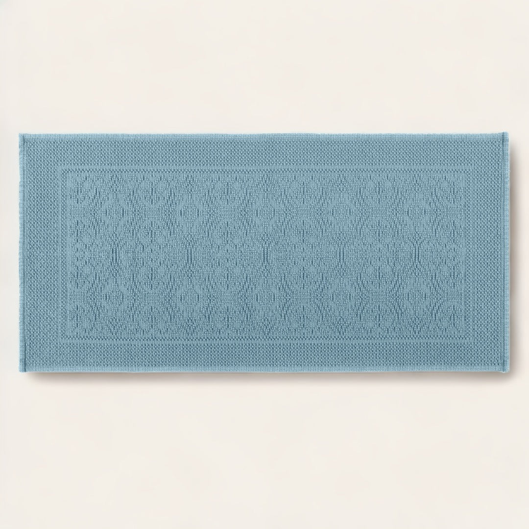 TAPIS DE BAIN RECTANGLE - Bleu stone