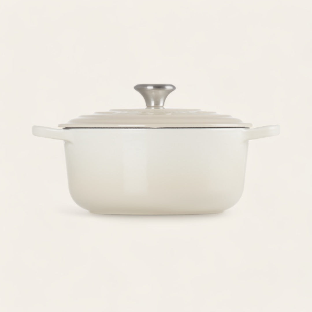COCOTTE RONDE 24CM FONTE ÉMAILLÉE - Meringue