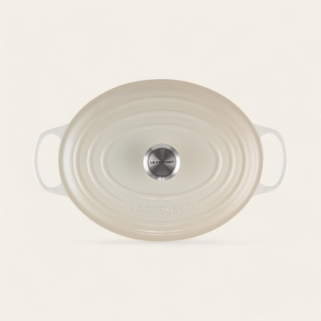 COCOTTE OVALE FONTE ÉMAILLÉE - Meringue