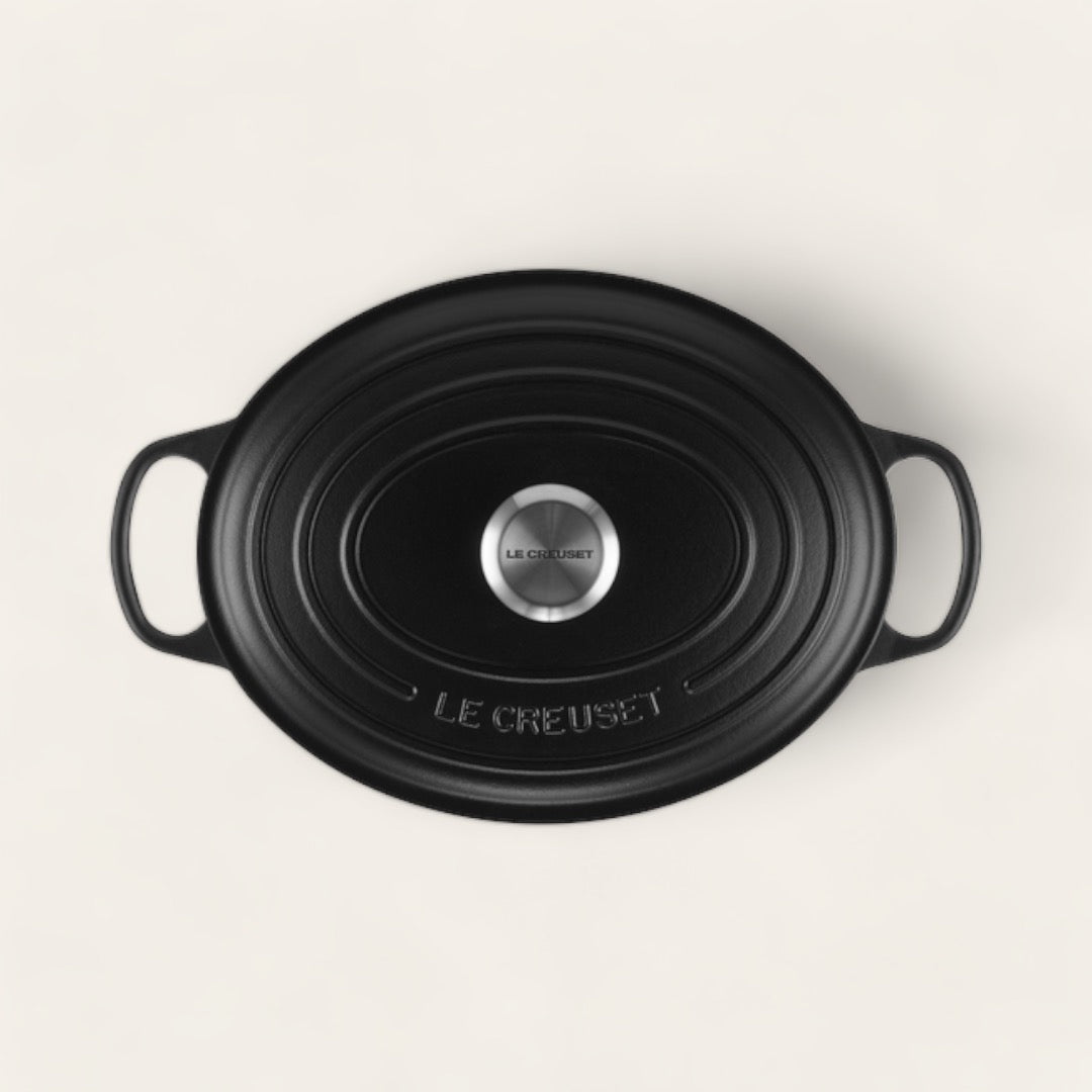 COCOTTE OVALE FONTE ÉMAILLÉE - Noir mat