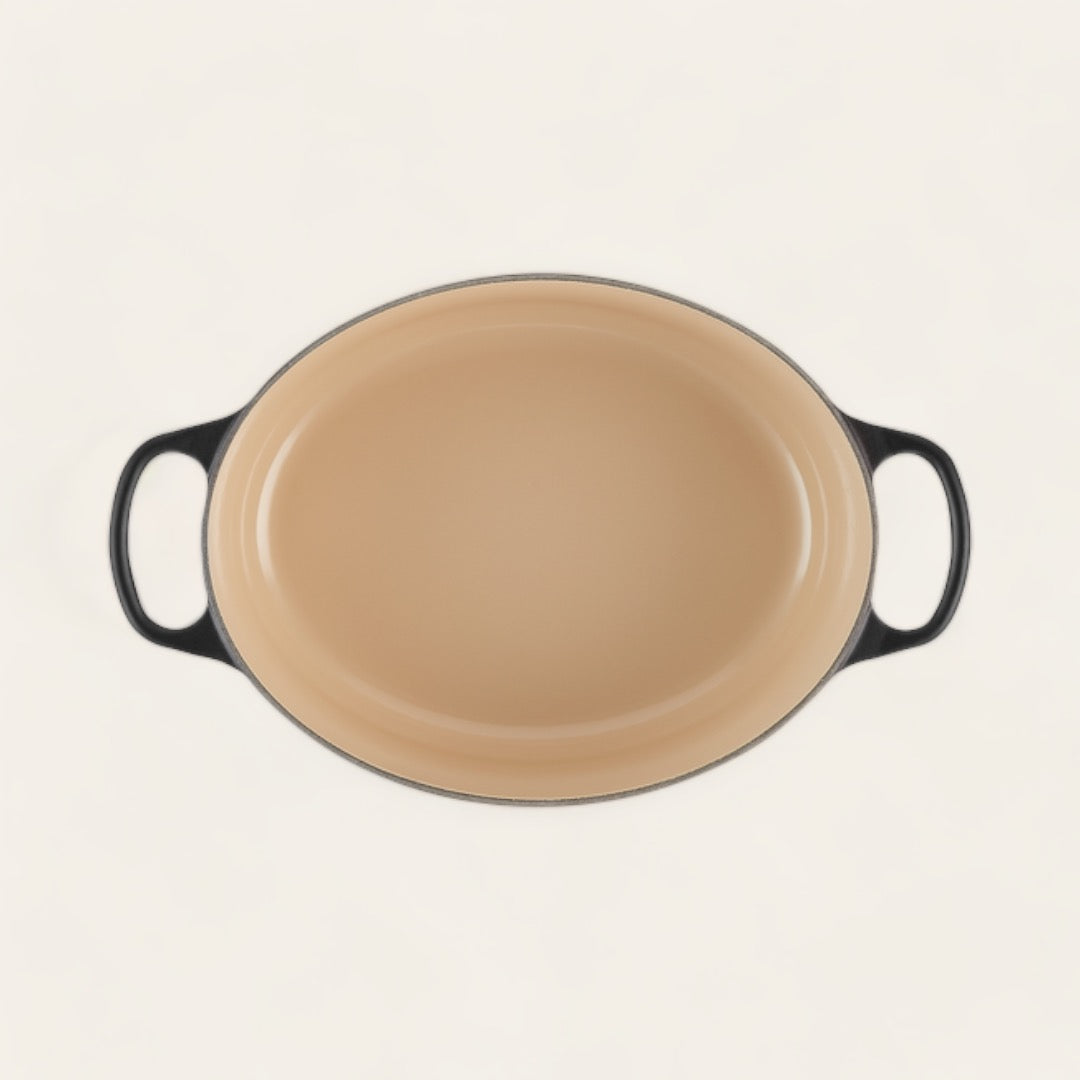 COCOTTE OVALE FONTE ÉMAILLÉE - Noir mat
