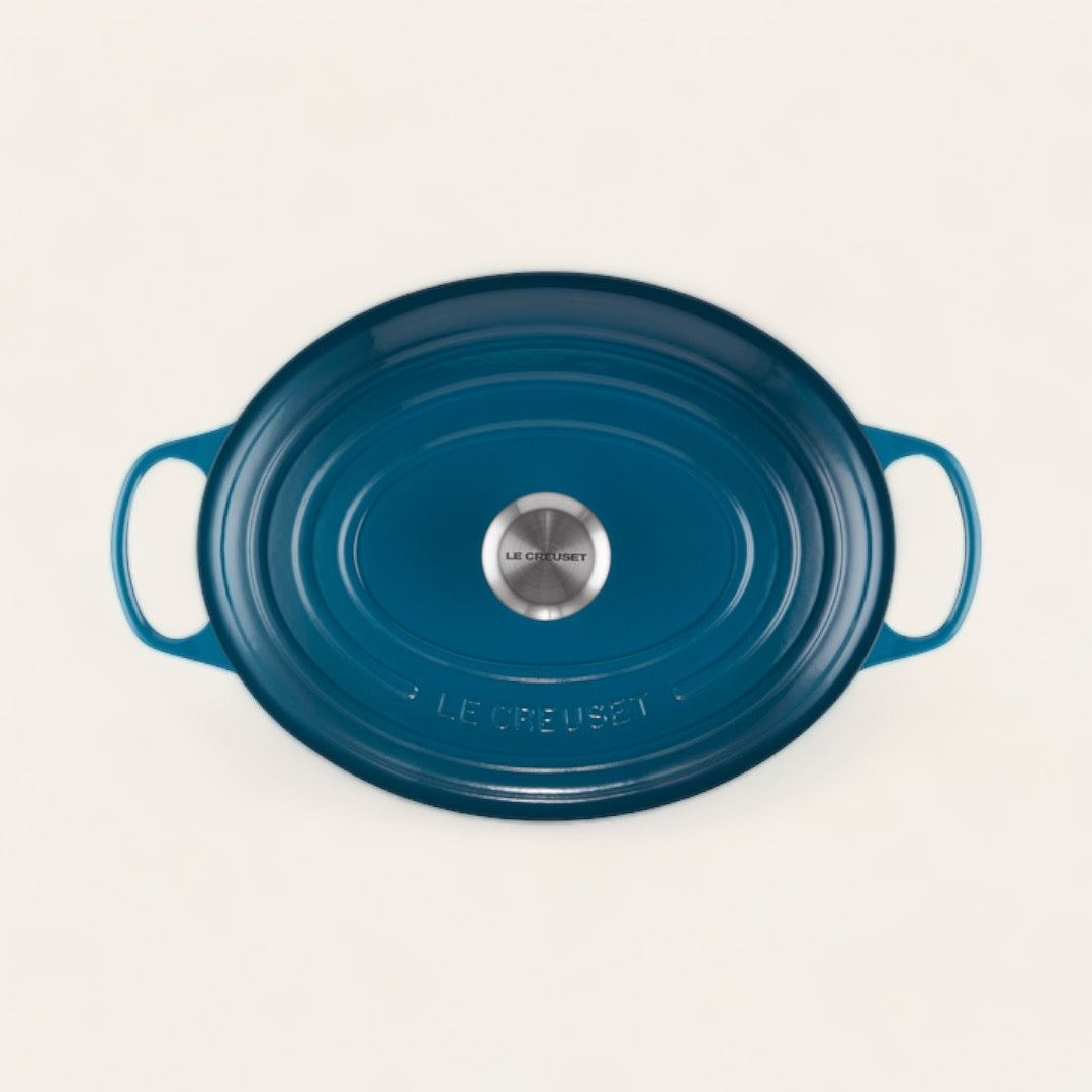 COCOTTE OVALE FONTE ÉMAILLÉE - Deep teal
