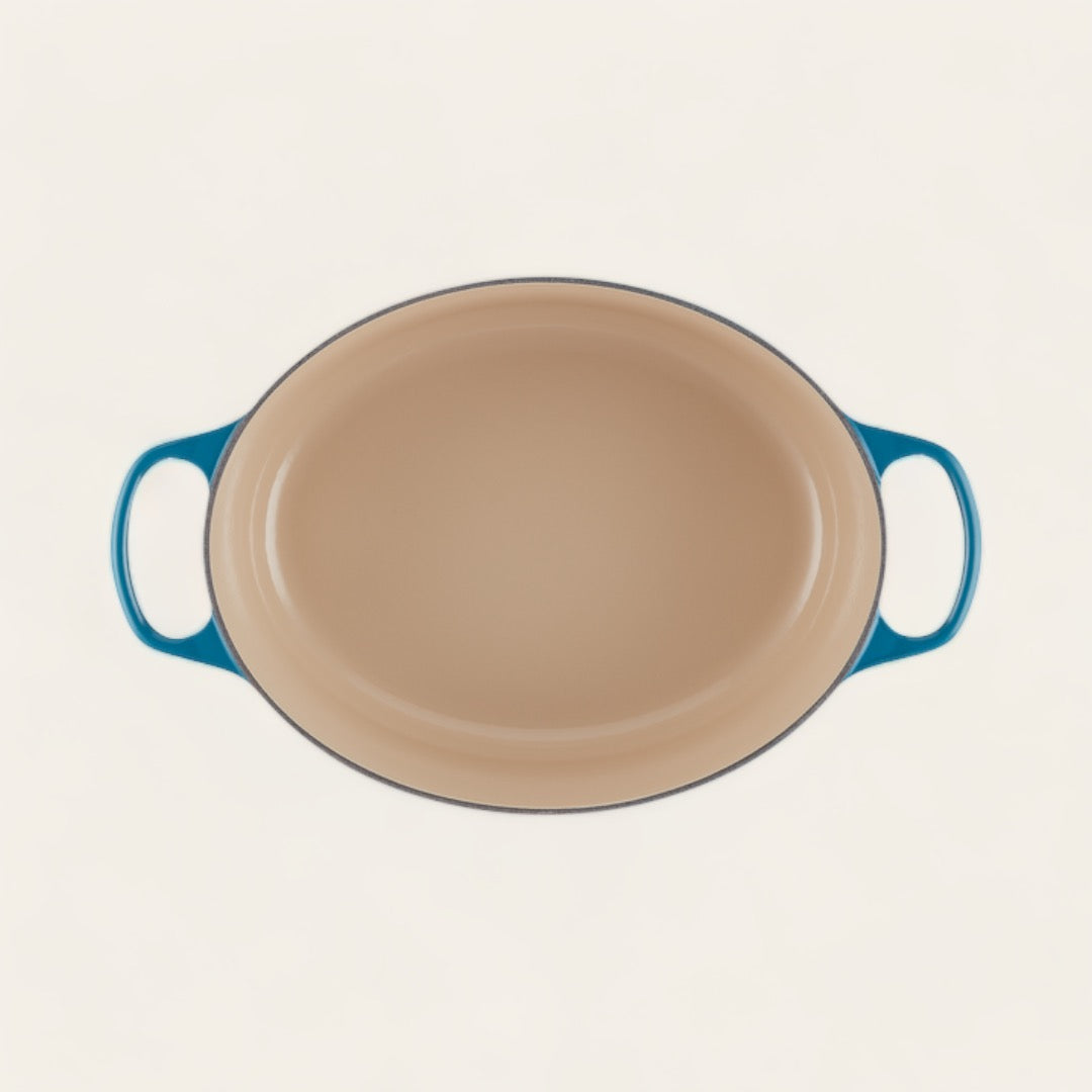 COCOTTE OVALE FONTE ÉMAILLÉE - Deep teal
