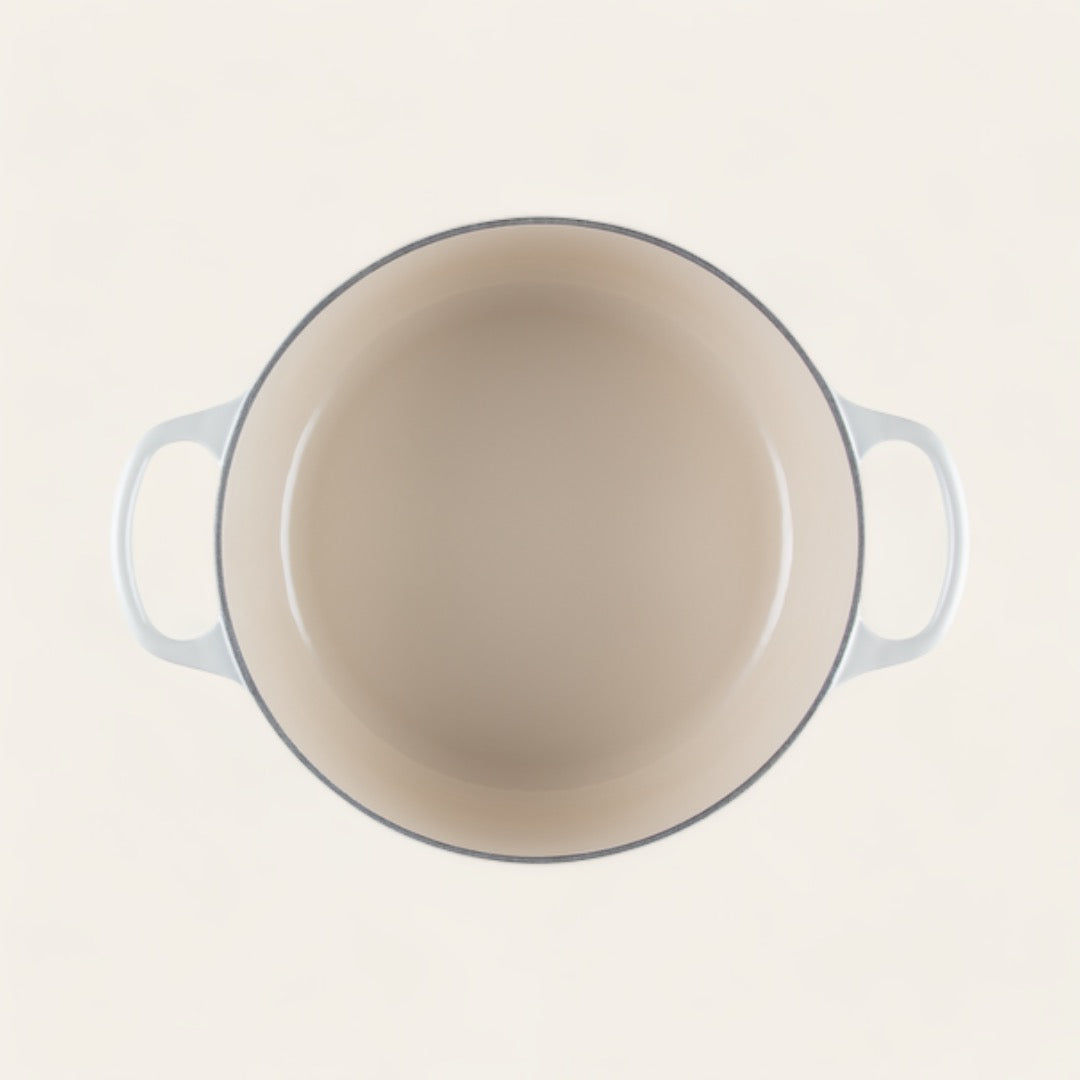 COCOTTE RONDE 24CM FONTE ÉMAILLÉE - Meringue