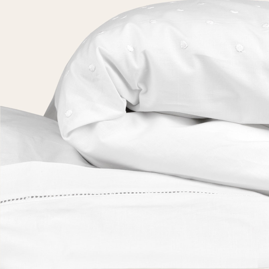 HOUSSE DE COUETTE EN COTON BRODÉE - Louise