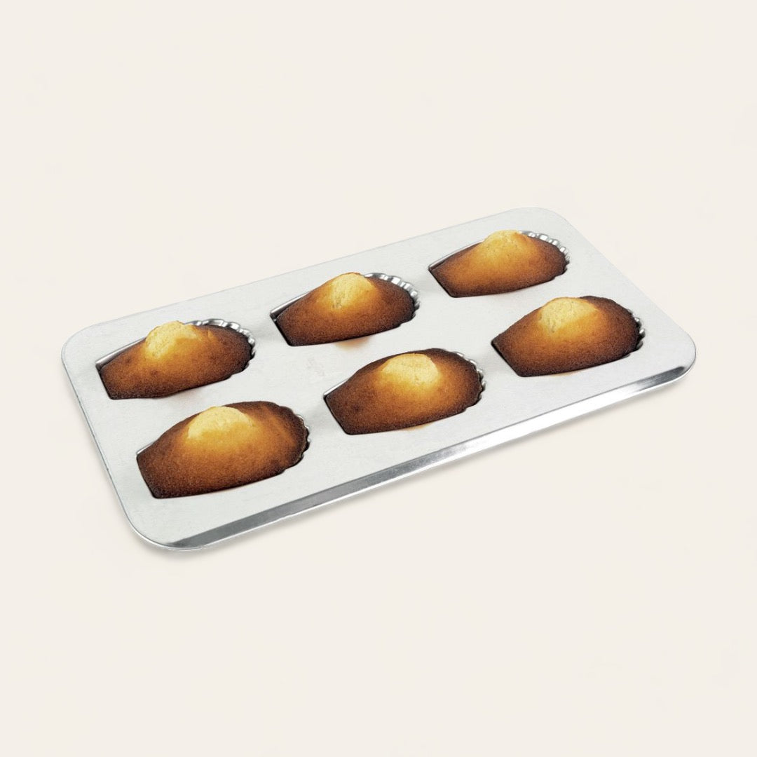 MOULE À MADELEINES X 6 - Fer blanc