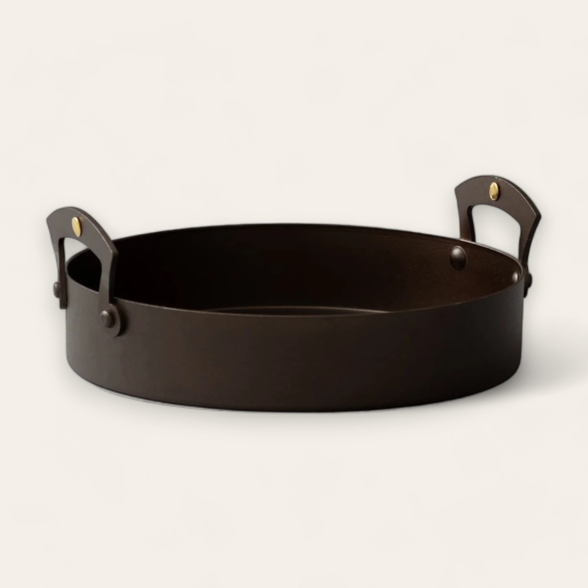 POÊLE À MARRONS - Fer noir repoussé