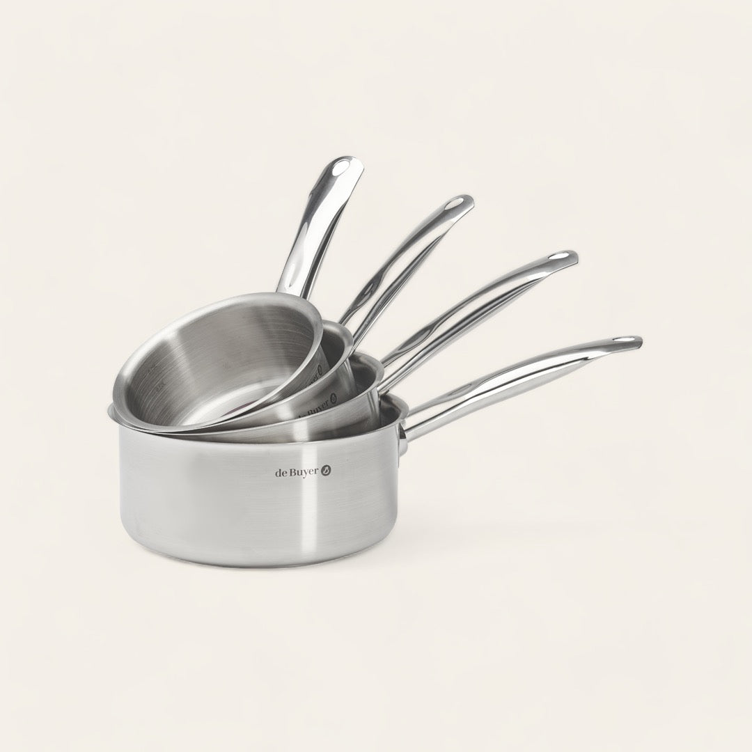 BATTERIE DE 4 CASSEROLES INOX - Prim'Appety