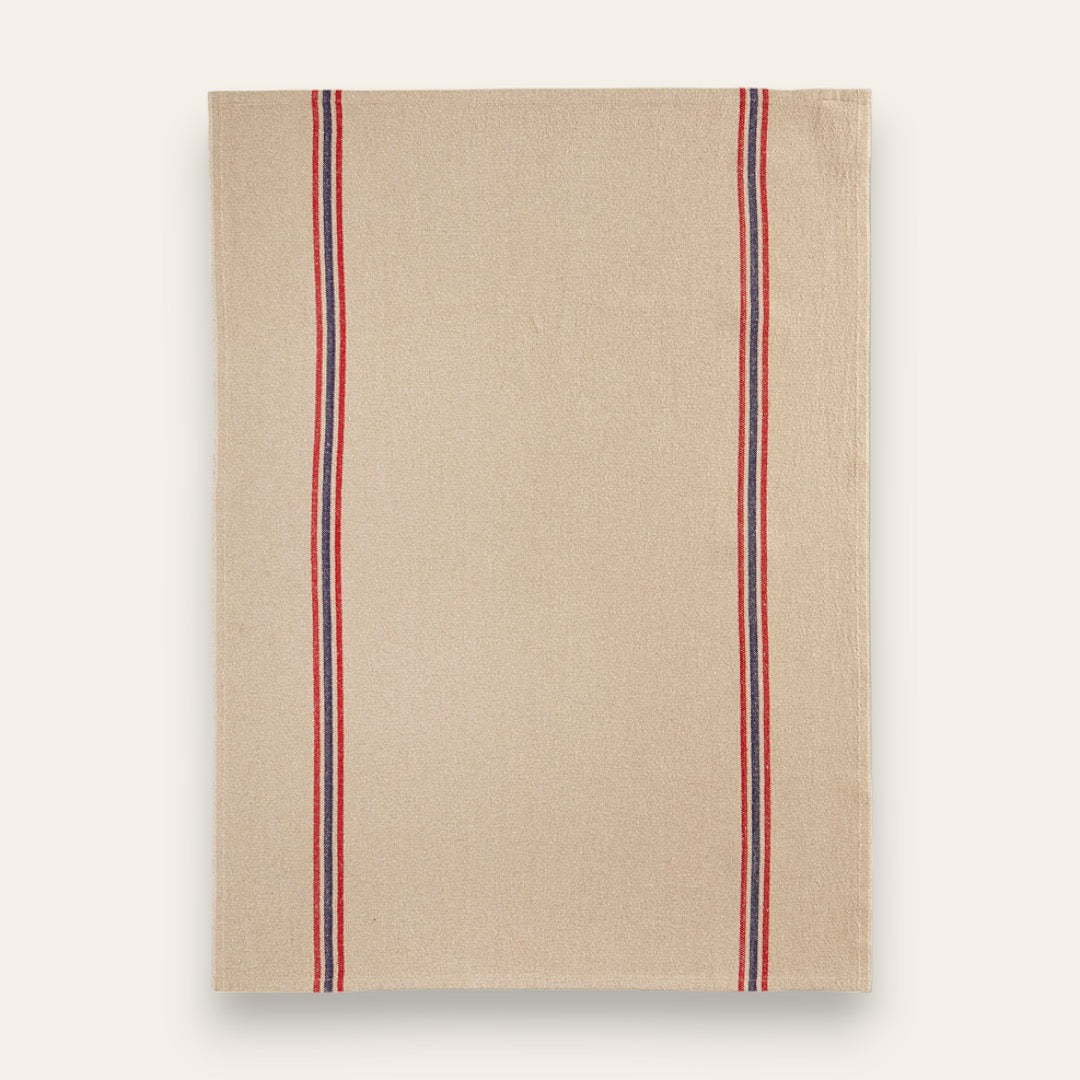 TORCHON DRAPEAU - Lin naturel