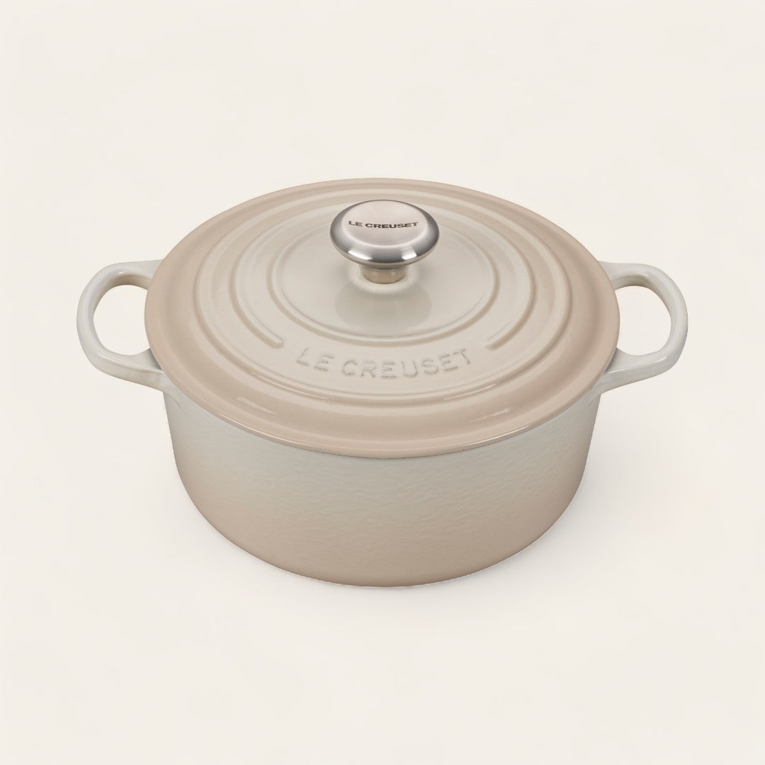COCOTTE RONDE 24CM FONTE ÉMAILLÉE - Meringue