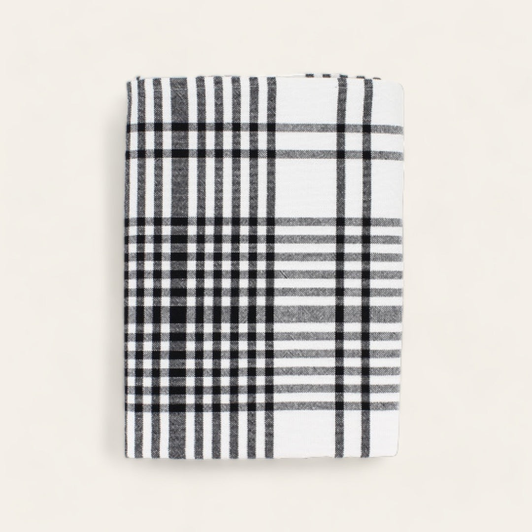 NAPPE CARREAUX COTON - Noir