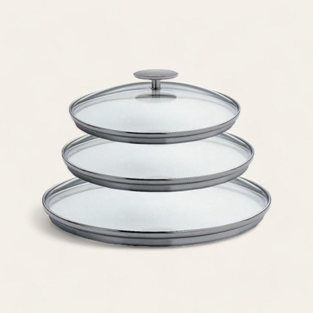 SÉRIE DE 3 COUVERCLE INOX - Platine